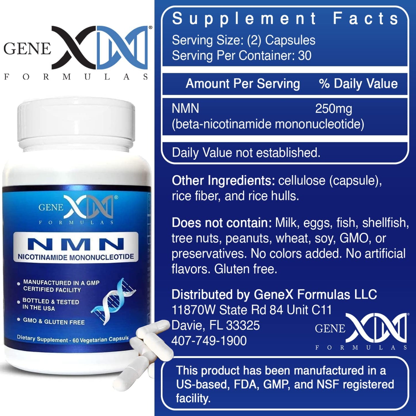 NMN | Suplemento | Genex | Resveratrol | 60 Capsulas