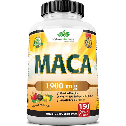 Maca Negra + Maca Roja + Maca Amarilla | Peruana Organica | 150 capsulas