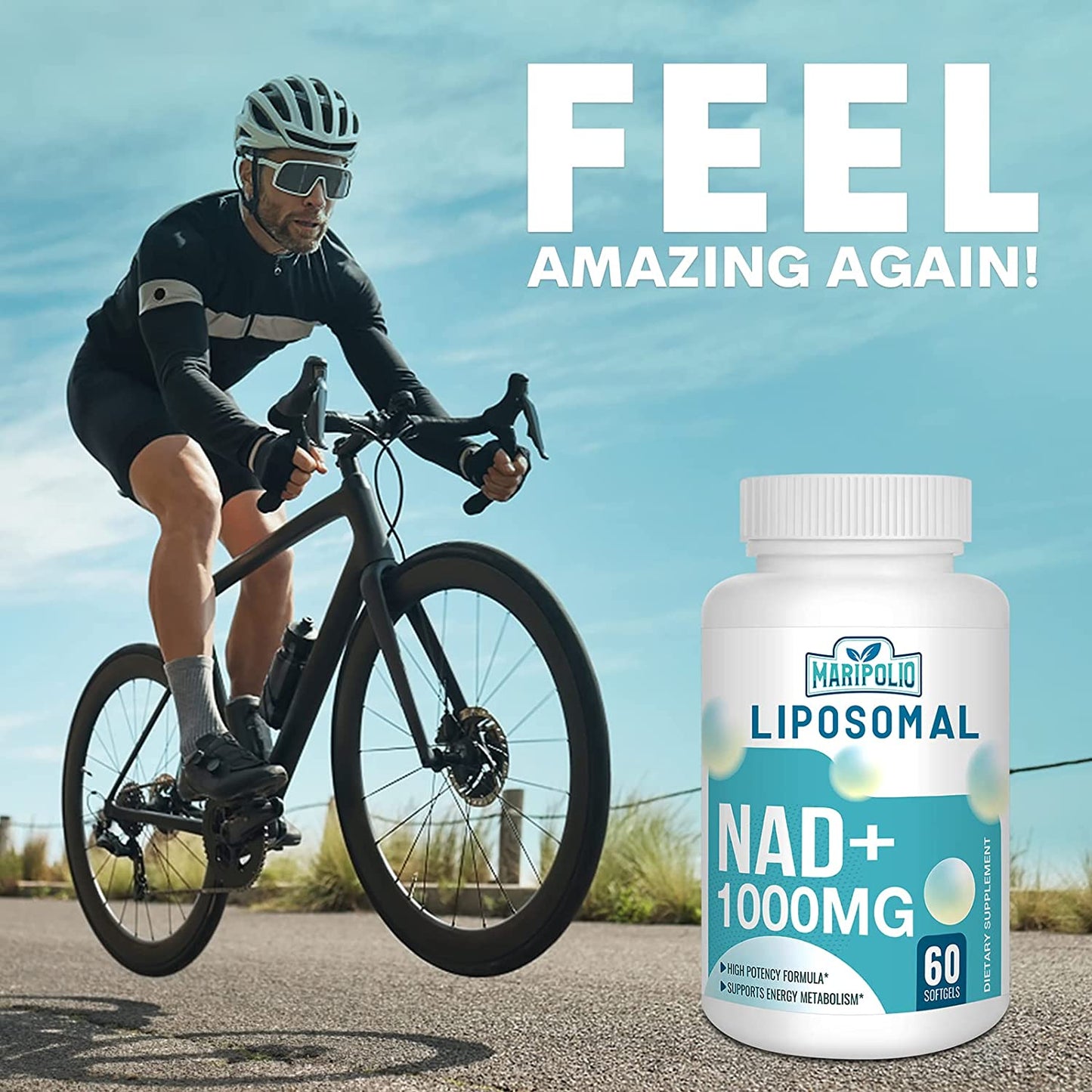 NAD suplemento | NAD + | Alta Efectividad | 1000 mg | 60 capsulas