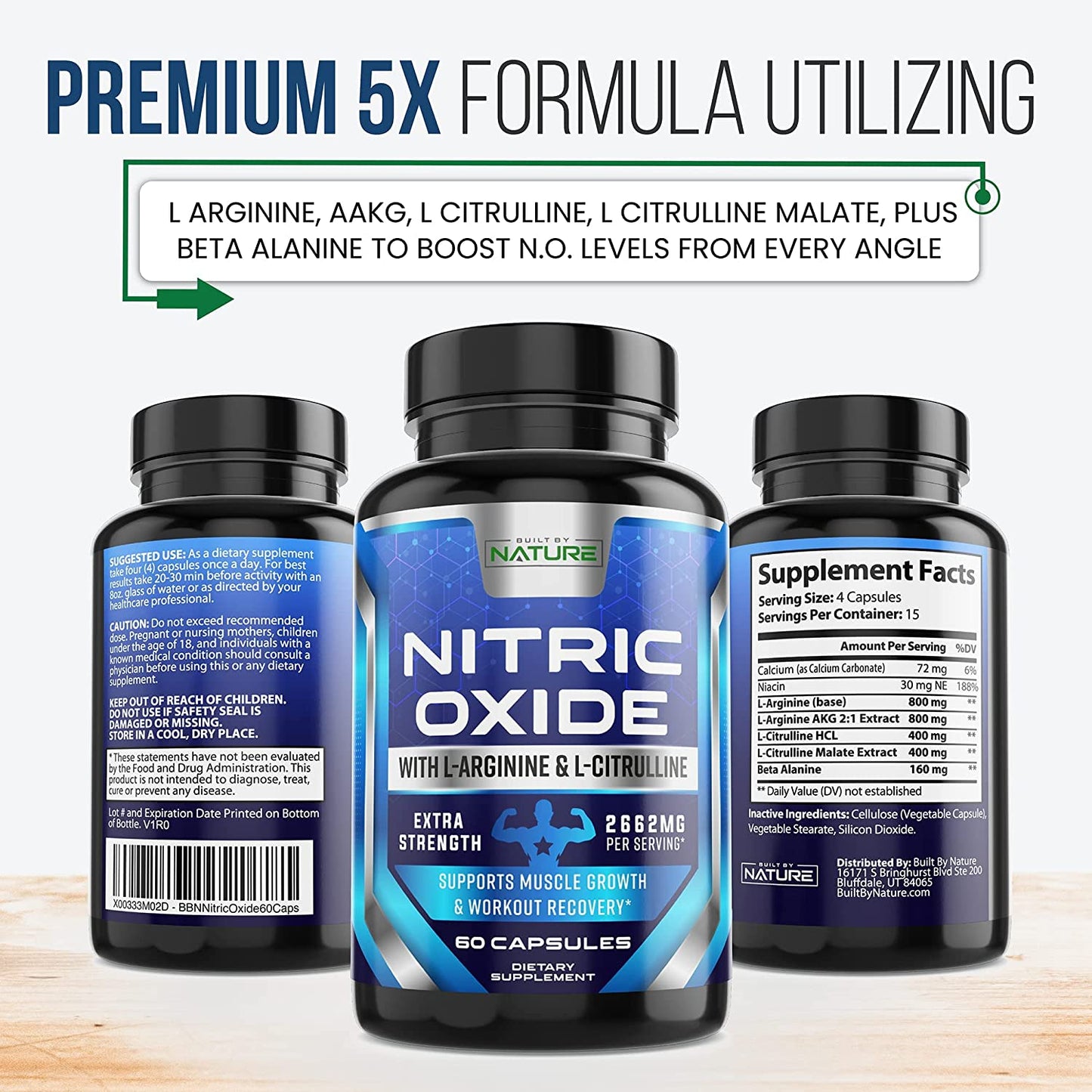 Oxido Nitrico | Con L Arginina y L Citrulina | 60 capsulas